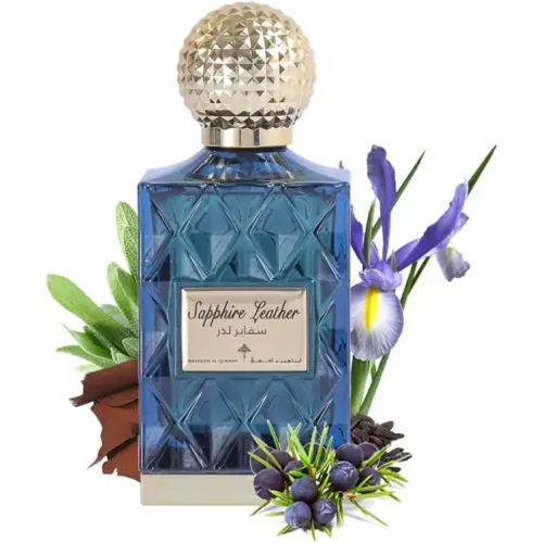عطر سفاير ليذر إبراهيم القرشي – عطر جلدي خشبي فاخر 100 مل